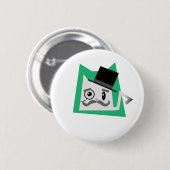 Badge Rond 5 Cm Chat de monocle (Devant & derrière)