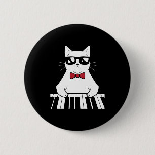 Badge Rond 5 Cm Chat de piano