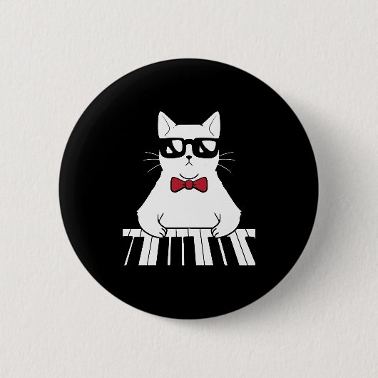 Badge Rond 5 Cm Chat de piano (Devant)