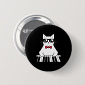 Badge Rond 5 Cm Chat de piano (Devant & derrière)