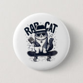Badge Rond 5 Cm Chat de rap Harmonie (Devant)