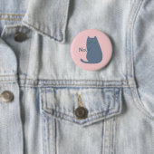 Badge Rond 5 Cm Chat de Rejet (En situation)