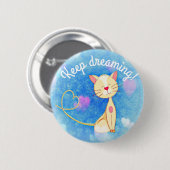 Badge Rond 5 Cm Chat de rêve (Devant & derrière)