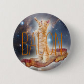 Badge Rond 5 Cm Chat de surf Bacon (Devant)