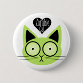 Badge Rond 5 Cm Chat de zombi (Devant)