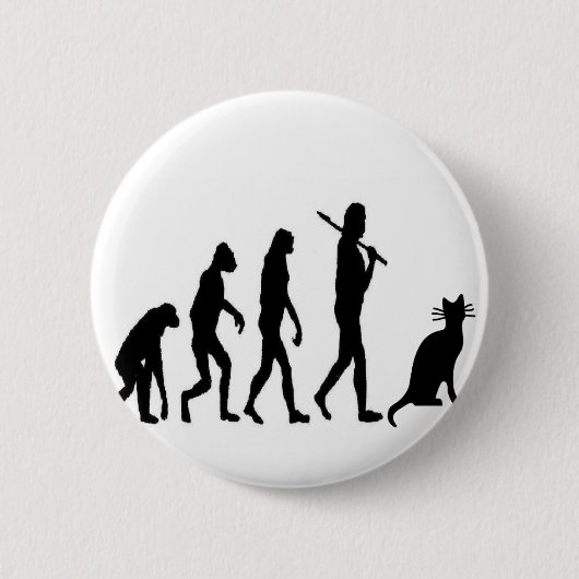 Badge Rond 5 Cm Chat d'Evoultion "nous croyons" - les amoureux de (Devant)