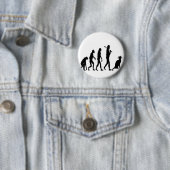Badge Rond 5 Cm Chat d'Evoultion "nous croyons" - les amoureux de (En situation)