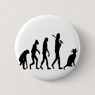 Badge Rond 5 Cm Chat d'Evoultion "nous croyons" - les amoureux de