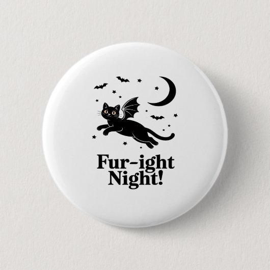 Badge Rond 5 Cm Chat d'Halloween et amis Citrouilles mignonne chem (Devant)