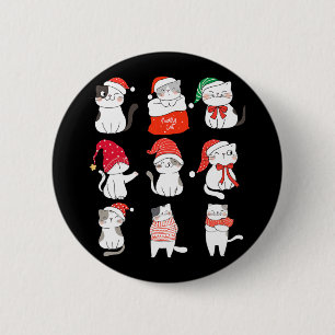 Badge Rond 5 Cm Chat Drôle Noël Cute Kitten Pour Qui Aime Les Chat