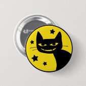 Badge Rond 5 Cm Chat éffrayant (Devant & derrière)