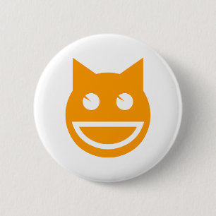 Badge Rond 5 Cm Chat Emoji souriant