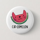 Badge Rond 5 Cm Chat-Ermelon Funny Chat Watermelon Pun (Devant)