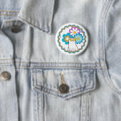 Badge Rond 5 Cm Chat est une star (En situation)