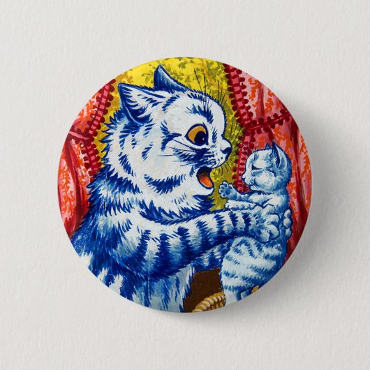 Badge Rond 5 Cm Chat et ses chatons (Devant)