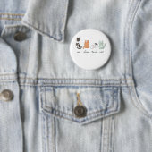 Badge Rond 5 Cm Chat français mignon drôle (En situation)
