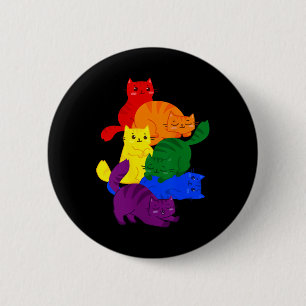 Badge Rond 5 Cm Chat gay pride LGBT Ally Kawaii Chats Pile LGBTQ