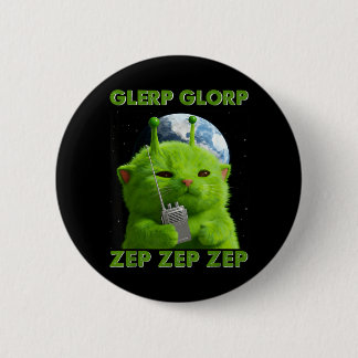 Badge Rond 5 Cm Chat Gnarp Mème Drôle de Chat Alien Mème Brainrot