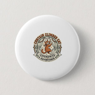 Badge Rond 5 Cm Chat Grimpeur de Rideau Chat Grimpeur de Rideau Ve
