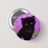 Badge Rond 5 Cm Chat Gustav Klimt (Devant & derrière)