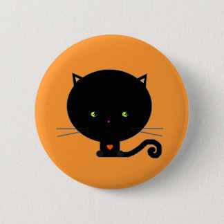 Badge Rond 5 Cm Chat Halloween Pin Kawaii