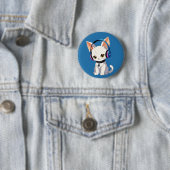 Badge Rond 5 Cm Chat Kawaii Parfait (En situation)