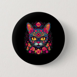Badge Rond 5 Cm Chat Kitty Kitten Patrouilles Crâne à sucre Calave