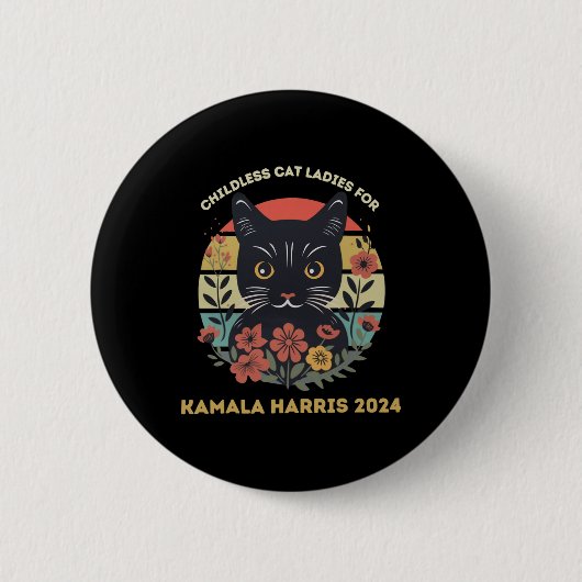 Badge Rond 5 Cm Chat Ladies Contre Le Fascisme (Devant)