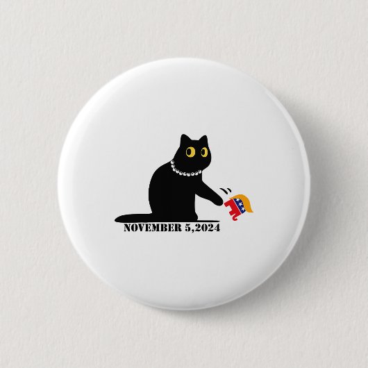 Badge Rond 5 Cm Chat Ladies For Kamala Harris 2024 (Devant)