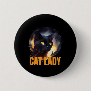Badge Rond 5 Cm Chat Lady For Kamala Harris Design unique