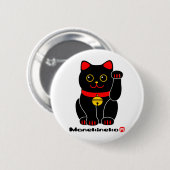 Badge Rond 5 Cm Chat Manekineko-Lucky (Devant & derrière)