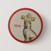 Badge Rond 5 Cm Chat médiéval "Blep" (Devant)