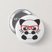 Badge Rond 5 Cm Chat nerd (Devant & derrière)