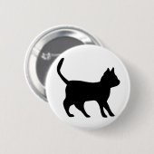 Badge Rond 5 Cm Chat noir (Devant & derrière)