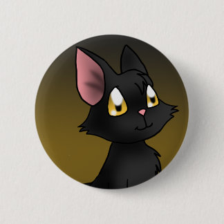 Badge Rond 5 Cm Chat noir