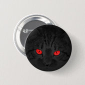 Badge Rond 5 Cm chat noir (Devant & derrière)