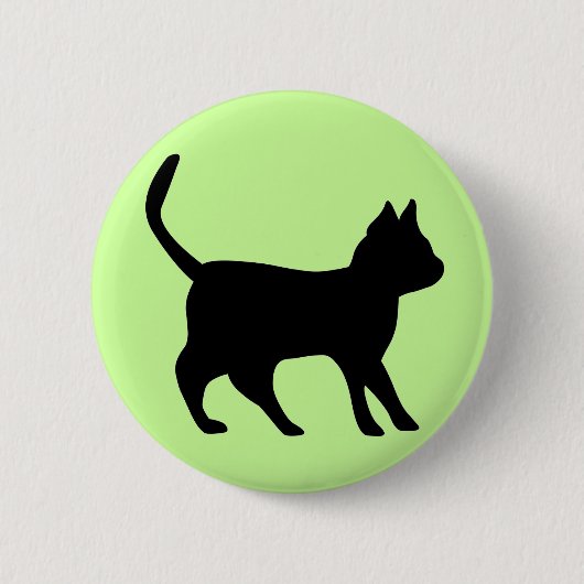 Badge Rond 5 Cm Chat noir (Devant)