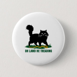 Badge Rond 5 Cm Chat Noir Avec Serpent Oh Barbe Il Treading Nature