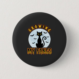Badge Rond 5 Cm Chat Noir Halloween Faisant Pousser Mes Crocs Desi