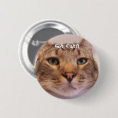 Badge Rond 5 Cm Chat obtenu (Devant & derrière)