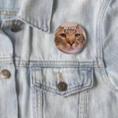 Badge Rond 5 Cm Chat obtenu (En situation)
