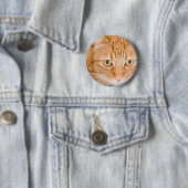 Badge Rond 5 Cm Chat orange (En situation)