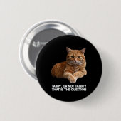 Badge Rond 5 Cm Chat orange mignon (Devant & derrière)