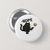 Badge Rond 5 Cm Chat Pas De Rois En Amérique (Devant & derrière)