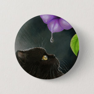Badge Rond 5 Cm Chat persan noir 514