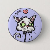 Badge Rond 5 Cm Chat puant (Devant)
