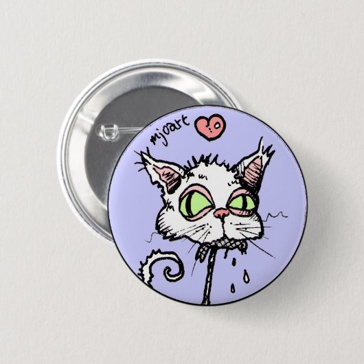 Badge Rond 5 Cm Chat puant (Devant & derrière)