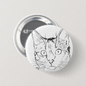 Badge Rond 5 Cm Chat Puddy (Devant & derrière)