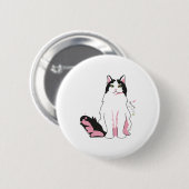 Badge Rond 5 Cm Chat Ragamuffin (Devant & derrière)