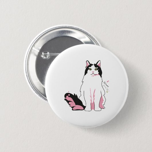 Badge Rond 5 Cm Chat Ragamuffin (Devant & derrière)
